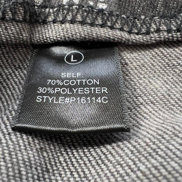 Fashion Nova Eye of the Storm Cargo Pants Black Metallic Paint Splatter Print L - Picture 12 of 16